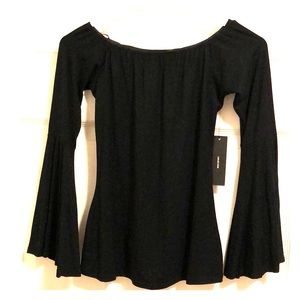 Lulus Off Shoulder Black Top